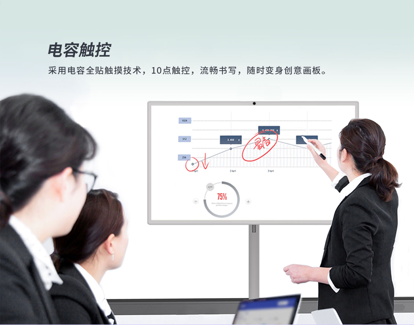 新百胜集团科技25寸智由屏闺蜜机采用电容多点触控技术