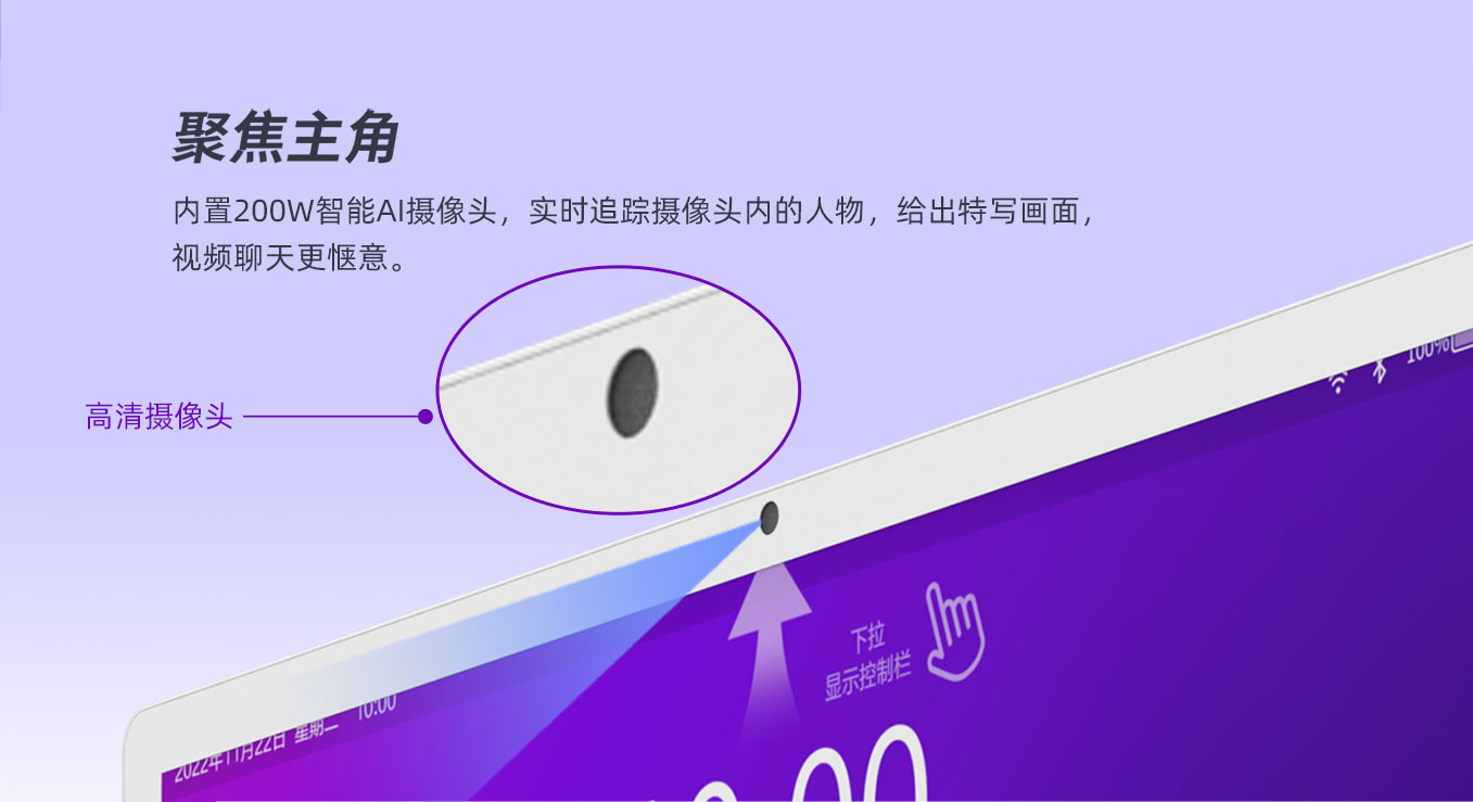 新百胜集团科技25寸智由屏随心屏内置高清摄像头
