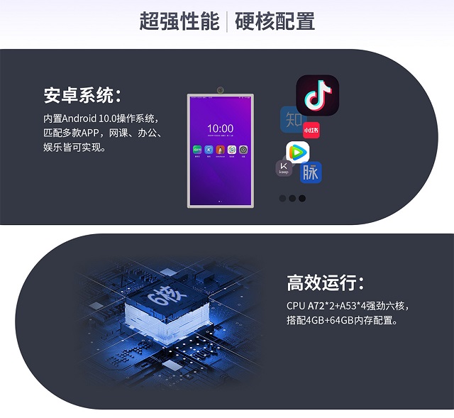 新百胜集团科技智由屏随心屏内置安卓系统，4+64G